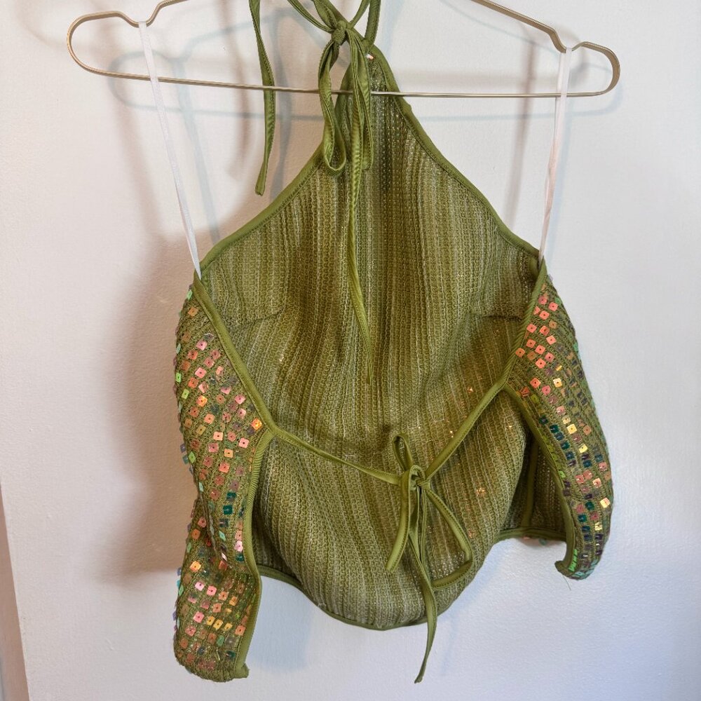 September Sunsets Halter Top Green | US 4 - Picture 5 of 6
